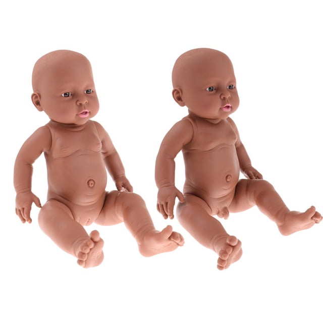 2 Piezas De Vinilo Desnudo Recién Nacido Y Niño Bebé Juguetes Para