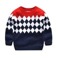 thumbnail image 3 of LYMAYTER Toddler Baby Boys Girls Fall Sweatshirt Tops Kids Printing Sweater Knit Pullover Baby Double Jacquard Base Coat for 2-8Y, 3 of 9