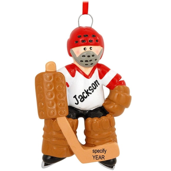 Rudolph and Me Hockey Goalie with in Red Uniform Sports Christmas Ornament Tree Decoration