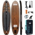 thumbnail image 1 of 10'6" Inflatable Stand Up Paddle Board for Adults, Non-Slip EVA, Camera Mount, Teak, 1 of 8