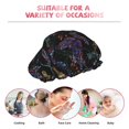thumbnail image 7 of Yiaed Lavender Flowers Print Reusable Shower Cap & Bath Cap & Lined, Oversized Waterproof Shower Caps Designed for all Hair Lengths, 7 of 7