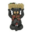 thumbnail image 2 of Northlight 18" Woodland Black Bear with Striped Scarf and "Welcome" Sign Christmas Decoration, 2 of 2