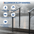thumbnail image 4 of 2-Step Outdoor & Indoor Stair Handrail Kit – Black Aluminum Railing with Iron Poles, ADA Compliant, Non-Slip Grip, Easy DIY Installation – 2-Step | 2-Pack | Black | Place one pair of gloves, 4 of 7