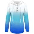thumbnail image 4 of Women's Fashion Street Style Color Changing Button Collar Drawstring Hoodie Casual Autumn Winter Sports Sweatshirt, 4 of 5