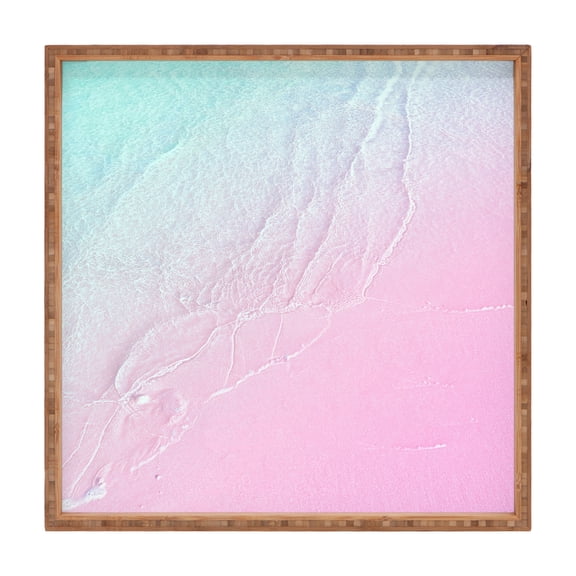 Society6 Gale Switzer Seashore Violet Mist 16" x 16" Large Square Bamboo Tray