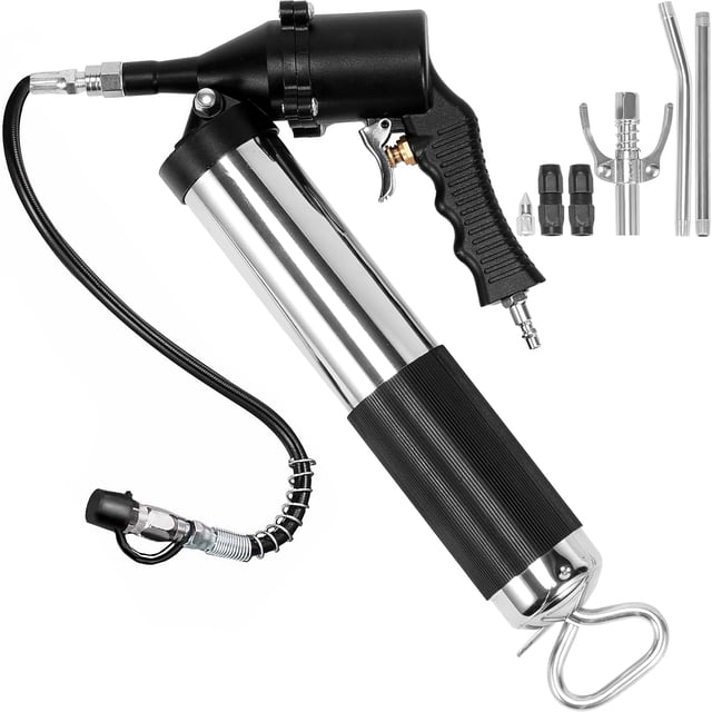 Pistola engrasadora VEVOR 6000 PSI, accionada por aire con 400 ml de carga y acceso.