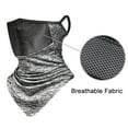 thumbnail image 2 of Neck Gaiter with Ear Loops Neck Covers Bandana Cloth Face Gaiter Mask for Outdoors, Motorcycle, Biking (Black), 2 of 7