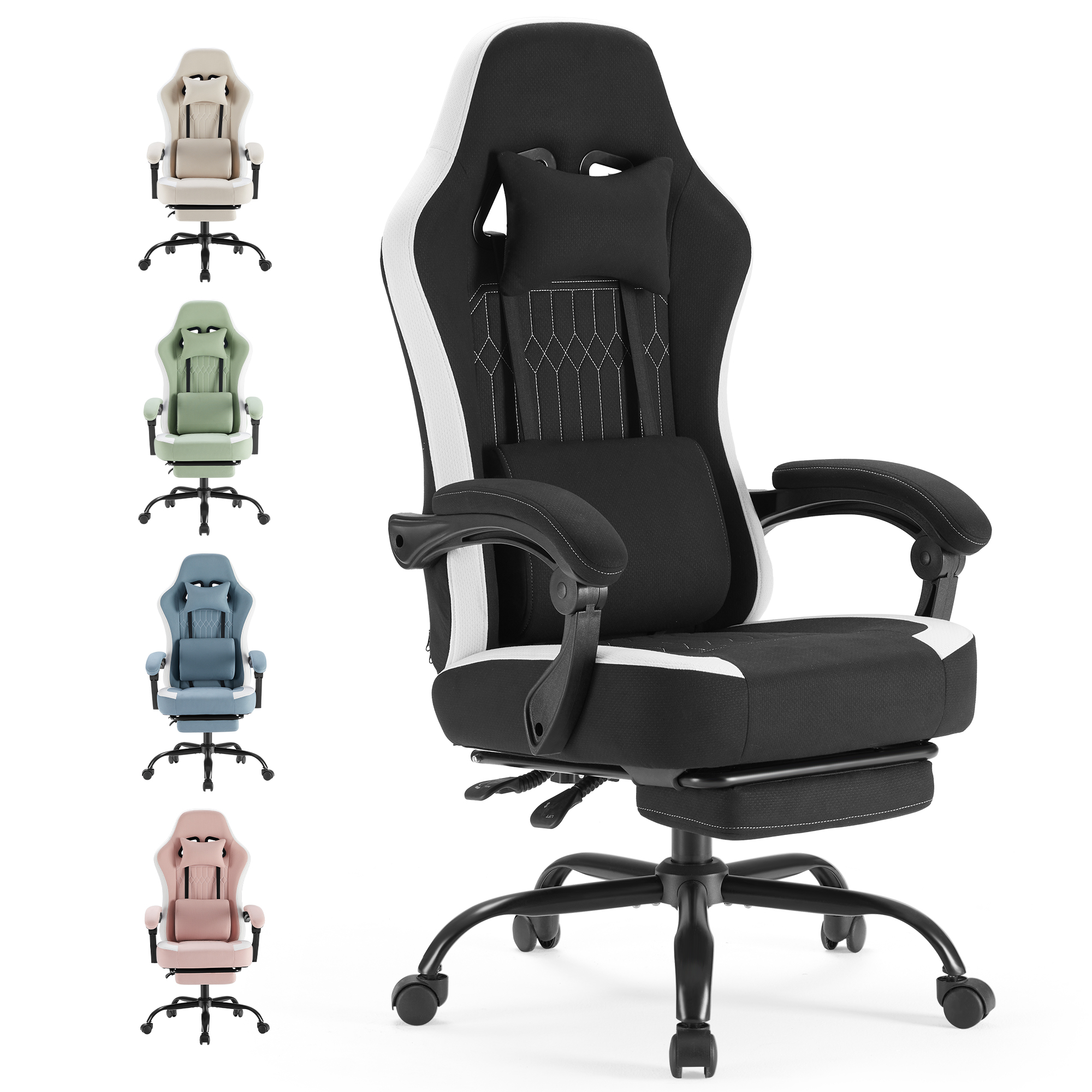 edx Gaming Chair, Office Chair High Back Computer Chair Executive Ergonomic Adjustable Swivel Task Chair, Black
