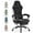 Black, variant on LIFERECORD Gaming Office Chair High Backrest Ergonomic Adjustable Rotating Black White Khaki Pink Blue