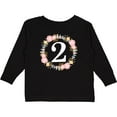 thumbnail image 3 of Inktastic 2nd Birthday Rose Wreath 2 Year Old Girl Girls Long Sleeve Toddler T-Shirt, 3 of 5