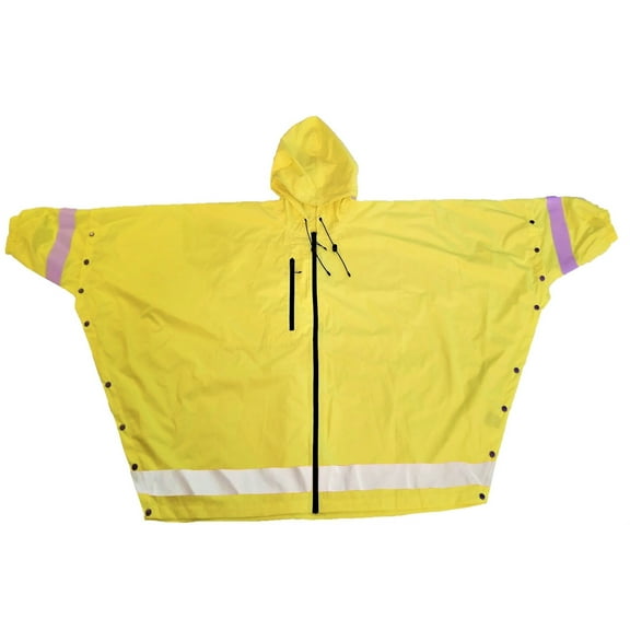 Brella 20K Waterproof Rain Jacket Lime Green ANSI 107 Reflective Stripe Unisex