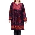 thumbnail image 4 of White Mark Women's Plus Size Apolline Embroidered Sweater Dress, 4 of 4