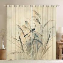 Manfei Vintage Dragonfly Insect Black Out Curtains, Rustic Farmhouse Animal Curtains Pack of 2 (42x63 Each), Teens Kids Adult Bedroom Curtains, Curtains and Drapes Room Decor
