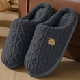 thumbnail image 2 of Gubotare Slip On Slippers for Women Girls Faux Fur Bunny Scuff Slippers Size 6.5 (Grey,6.5), 2 of 9