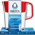 thumbnail image 3 of Brita Large 10 Cup Water Filter Pitcher with 1 Standard Filter, Made Without BPA, Tahoe, Red, 3 of 12