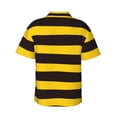 thumbnail image 3 of Bixox Men's Hawaiian Shirts Men's Bee Stripe Print Short-Sleeve Shirt-Medium, 3 of 8