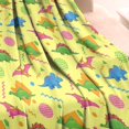 thumbnail image 3 of Yellow Dinosaurs Geometric Pattern Blanket,Comfortable Soft Flannel Throw Blanket,All Season,Warm Lightweight Blankets for Sofa Bed Couch Living Room Chair,30"x40", 3 of 4