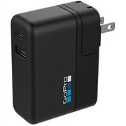 GoPro Supercharger - Power adapter - 27.5 Watt - 2 output connectors (USB, 24 pin USB-C) - black - for Fusion; HERO5; HERO5 Session; HERO6; HERO7 Black, Silver, White