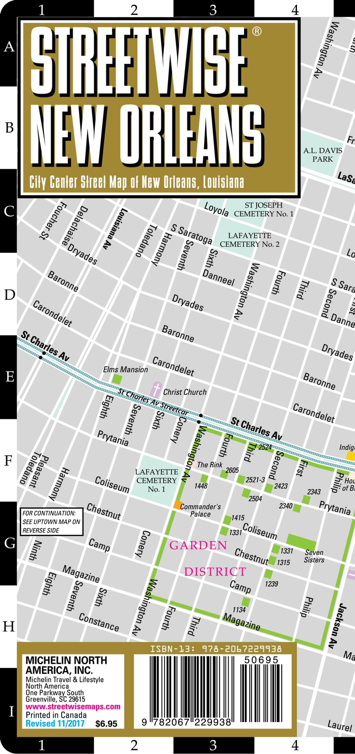 Streetwise new orleans map - laminated city center street map of new ...