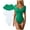 Green White, variant on Women's 2 Piece Bodysuits Sexy Ribbed One Piece Square Neck Short Sleeve Bodysuits