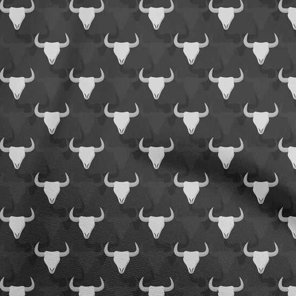 oneOone Cotton Jersey Dark Gray Fabric Cowboy Sewing Material Print Fabric By The Yard 58 Inch Wide