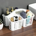 thumbnail image 6 of HEVIRGO Bathroom Storage Basket Divided Grid Design PP Plastic Portable Hollow Home Organizer, 6 of 8