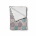 thumbnail image 2 of Floral Soft Flannel Fleece Blanket, Ornamental Illustration of Multi Petal Chrysanthemum Flowers Pattern, Cozy Plush for Indoor and Outdoor Use, 60" x 80", Blue Grey Grey Pink Rose, by Ambesonne, 2 of 6