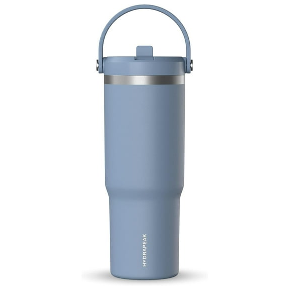 Nomad 32 oz with Handle and Straw Lid, Leakproof, Double Insulated, 32oz Cup Stainless Steel (Modern Blue)