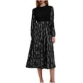 thumbnail image 2 of Aqestyerly Robe Maxi Fluide pour Femmes - Robe Décontractée à Manches Longues Inspirée des Français (9), 2 of 7