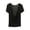 Black, variant on Womens Solid Color Plus Size Wrap Tops Sexy Deep V Neck Modal T Shirt Summer Short Sleeve Loose Fit Lounge Blouse Beige M