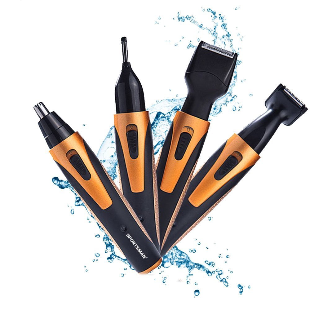 Nose Hair Trimmer, 4 in 1 Waterproof Rechargeable Grooming Kit for Men&WomenNose, Ear, Hair