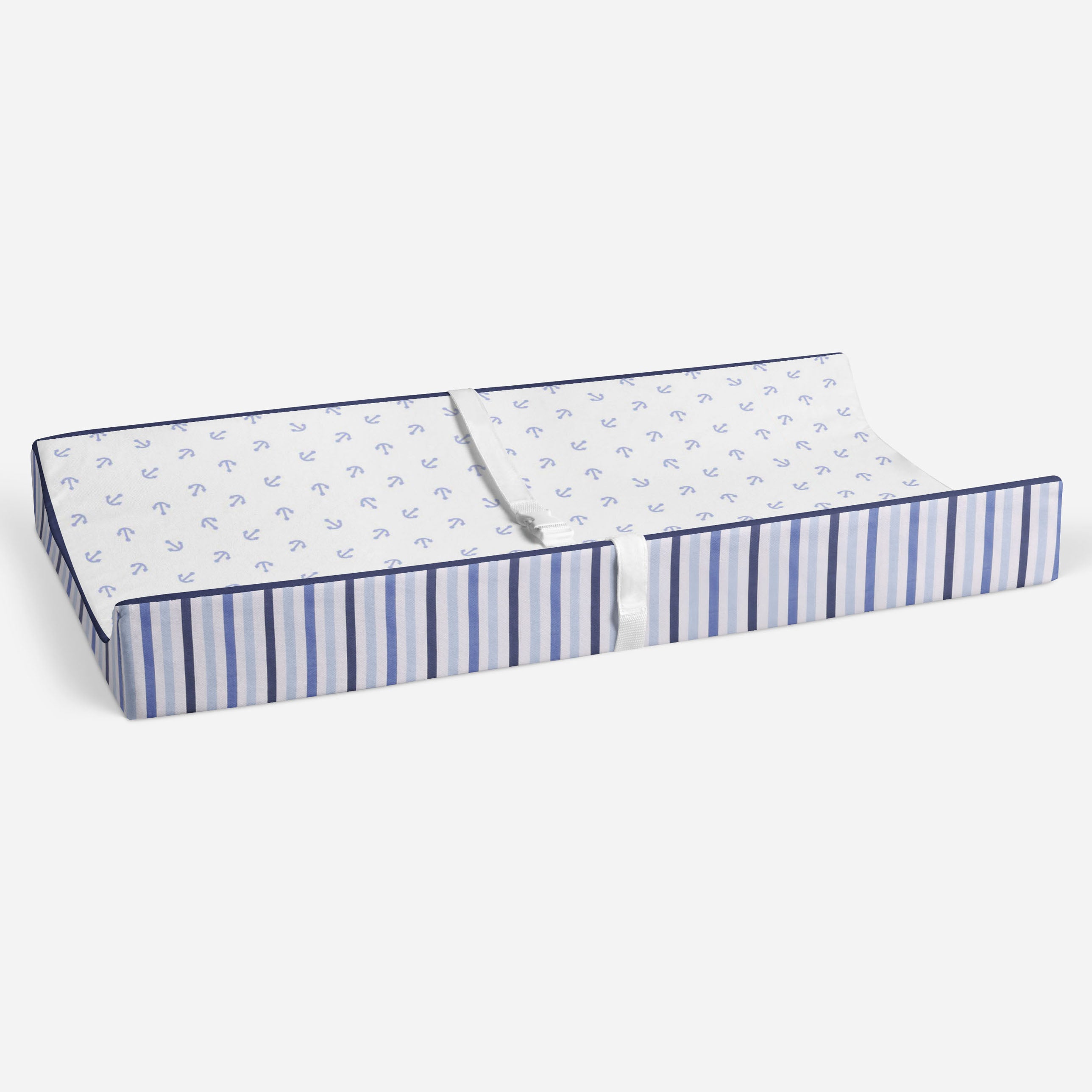 Bacati - Little Sailor Blue/Navy Boys Quilted Changing Pad Cover - image 5 of 10