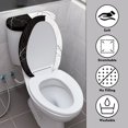 thumbnail image 3 of FOR U DESIGNS Black and White Pattern 2 Pack Toilet Lid Cover with Toilet Tank Lid Cover, Adjustable Toilet Seat Covers Fits Most 15-21" Round Oblong and Elongated Toilet Seat,Easy to Clean, 3 of 8