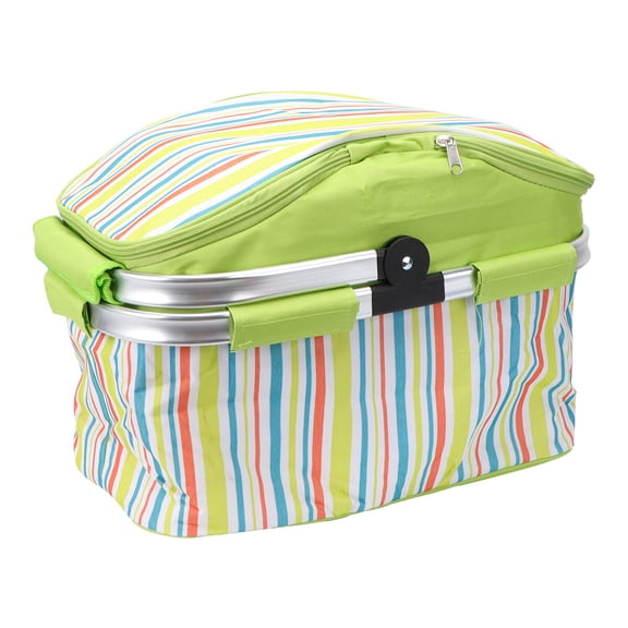 BESTOYARD Olive Green Picnic Tote Bag Insulated for Carrying Lunch and Snacks Outdoor