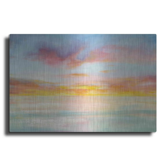 Luxe Metal Art 'Pastel Sky' by Danhui Nai, Metal Wall Art, 24"x16"