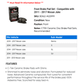 thumbnail image 2 of Front Brake Pad Set - Compatible with 2011 - 2017 Nissan Juke 2012 2013 2014 2015 2016, 2 of 2