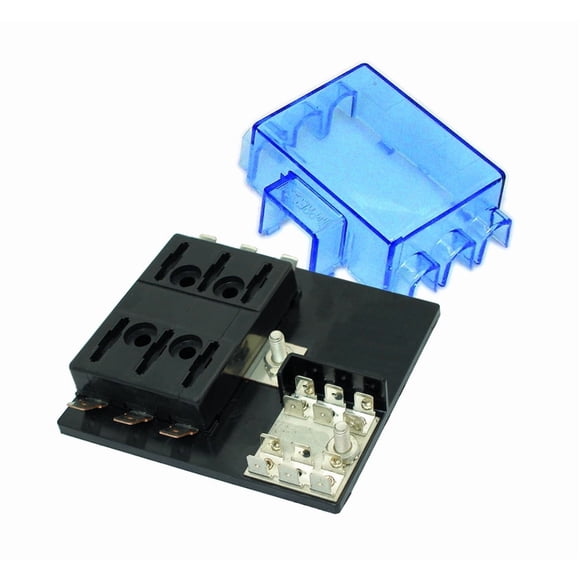 WirthCo Fuse Block 31060-7 32 Volt DC/25 Ampere Per Circuit; 6 Way Case; Uses ATO/ATC Blade