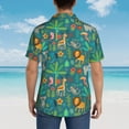 thumbnail image 6 of Easygdp Jungle Animals Men's Hawaiian Shirts Print Lapel Short Sleeve for Beach, vacation, party, casual occasions - Small, 6 of 9