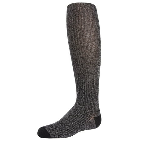 MeMoi Ribbed Shimmer Cotton Blend Tights - Girls - Female 12 Medium Denim