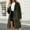 Green, variant on absuyy Faux Fur Jacket for Women Loose Plaid Lapel Warm Long Winter Coats Overcoat Brown Size 2XL