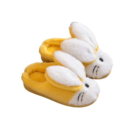 

Fangasis Children Boys Girls Novelty Slippers Rabbit Slip On Sliders Soft Home Mules Shoe