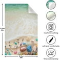 thumbnail image 5 of Summer Sea Water Tea Towels 4 Pack Beach Colorful Seashell Kitchen Dish Cloth with Hanging Loop, 18"x28" Lint-Free Absorbent Towel for Kitchen Drying Wiping and Cleaning, 5 of 7