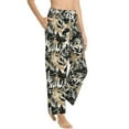 thumbnail image 2 of Uemuo Black Palm Leaves Pattern Women's Wide Leg Palazzo Lounge Pants with Pockets Light Weight Loose Comfy Casual Pajama Pants-Medium, 2 of 9