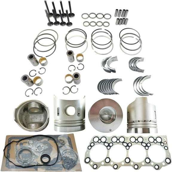 4D32 Overhaul Rebuild Kit (No cylinder liner) For Mitsubishi 4D32 4D32T Engine For Caterpillar CAT E307 E70B E311B Excavator Combustion Chamber 52mm Height 110.7mm ME018274
