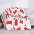 thumbnail image 4 of Throw Blanket for Couch Sofa and Bed, Crayfish And Hearts Soft Plush Throw Blanket, Fuzzy Cuteness Comfy Warm Washable Flannel Blanket Throws for All Season, 4 of 8