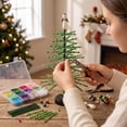 thumbnail image 5 of Aoznliie DIY Christmas Tree Kit, Beaded Tabletop Xmas Tree with Sparkling Crystal Beads & Lights, Handmade Craft Decor for Shelf Desk Centerpiece, 5 of 7