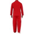 thumbnail image 4 of HAJWOH Men's Comfortable Long Sleeve Button Pajama Set Soft Comfy Sleepwear Sleep Bottom, 4 of 5