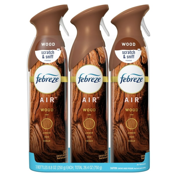 Febreze Air Effects Wood Scent Air Freshener, 8.8 oz Can, Pack of 3 ...