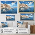 thumbnail image 5 of Designart "Serene Syros Landscape III" Extra Large Coastal Framed Wall Art - Coastal Blue Coastal Port Bedroom Framed Canvas Wall Art, 5 of 7