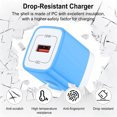 thumbnail image 6 of 2 Pack Type C Charger Fast Charging QC 3.0 18W with 2Pcs 10FT USB-C to C Braided Type C Charging Cables, USB C Wall Charger Compatible with iPhone 17/16/15 Pro Max iPad Pro Galaxy S26 Android, Blue, 6 of 7